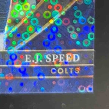 2022 Panini Select E.J. Speed Red Disco Prizm 15/49 #398 RC Indianapolis Colts