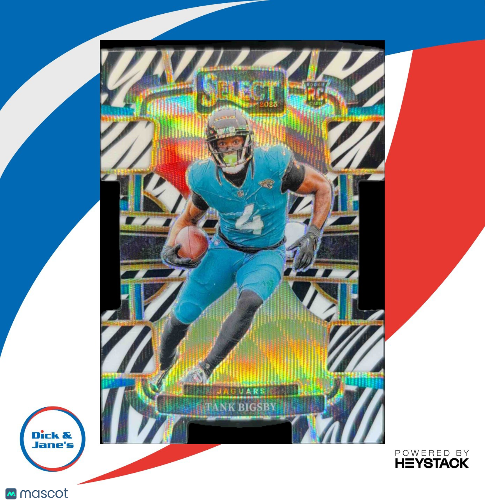2023 Select Tank Bigsby Zebra Prizm Die Cut SSP #47 RC Jacksonville Jaguars