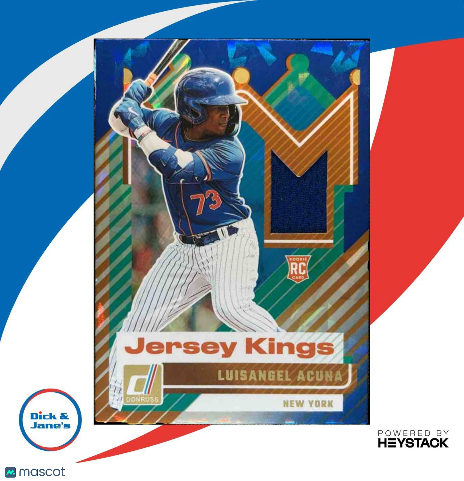 2025 Panini Donruss Luisangel Acuna Jersey Kings #JK-LA MEM RC New York Mets