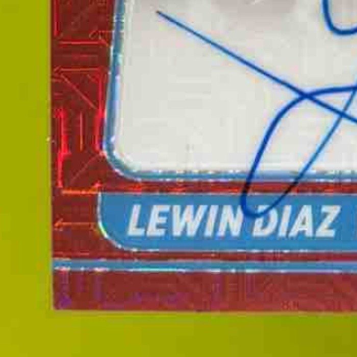 2021 Donruss Optic Lewin Diaz Red Mojo Auto /99 RC Miami Marlins