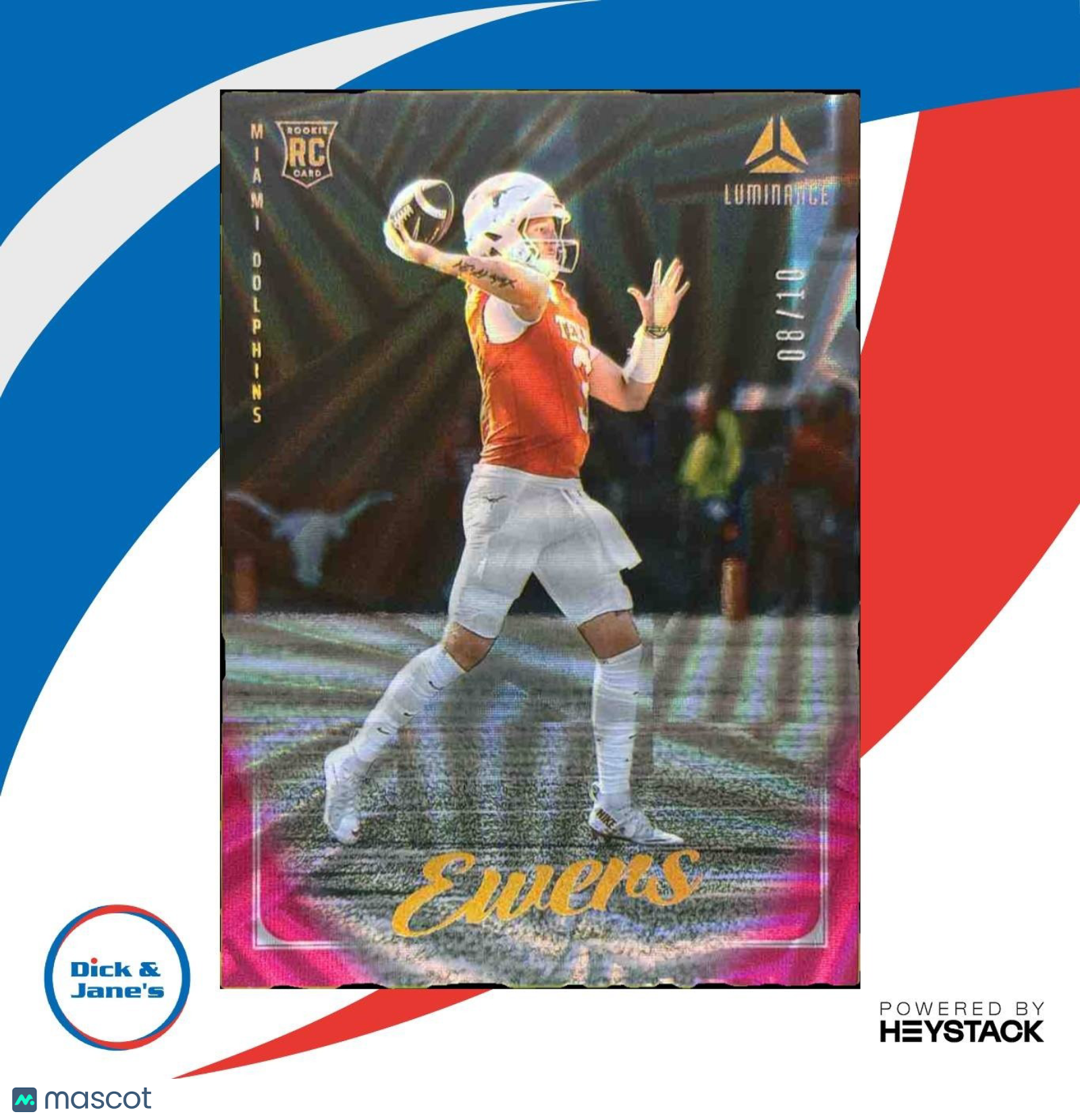 2025 Panini Luminance Quinn Ewers Vivid /10 #103 RC Miami Dolphins