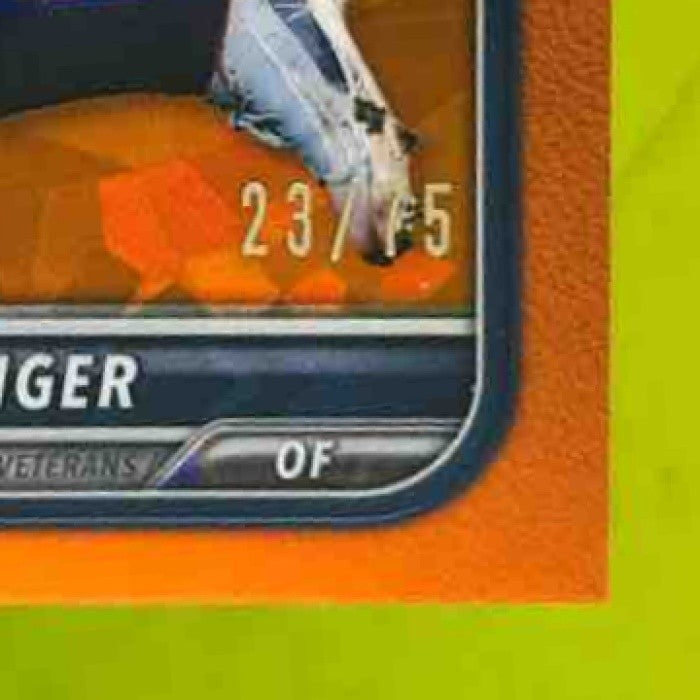 2022 Bowman Chrome Sapphire George Springer Orange 23/75 #74 Toronto Blue Jays