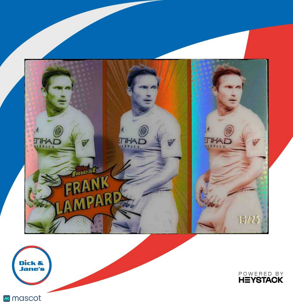 2024 Topps Finest MLS Frank Lampard Pop Art Orange /25 #PA-6 NYCFC