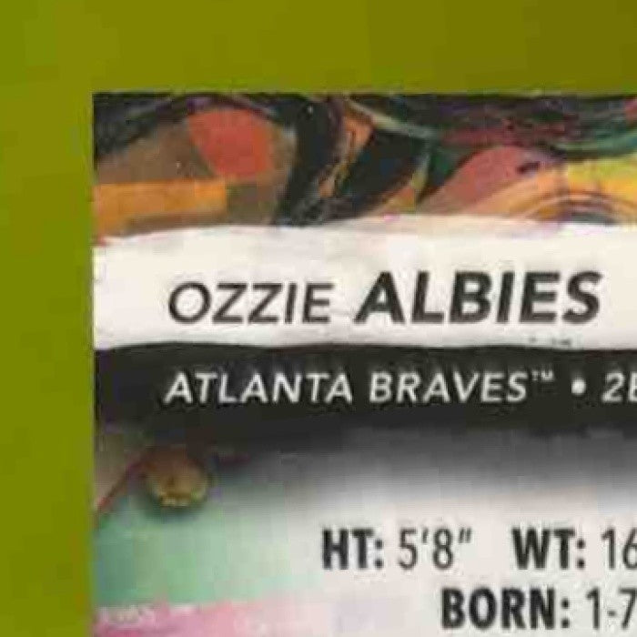 2024 Topps Finest Ozzie Albies Orange Refractor 14/25 #49 Atlanta Braves
