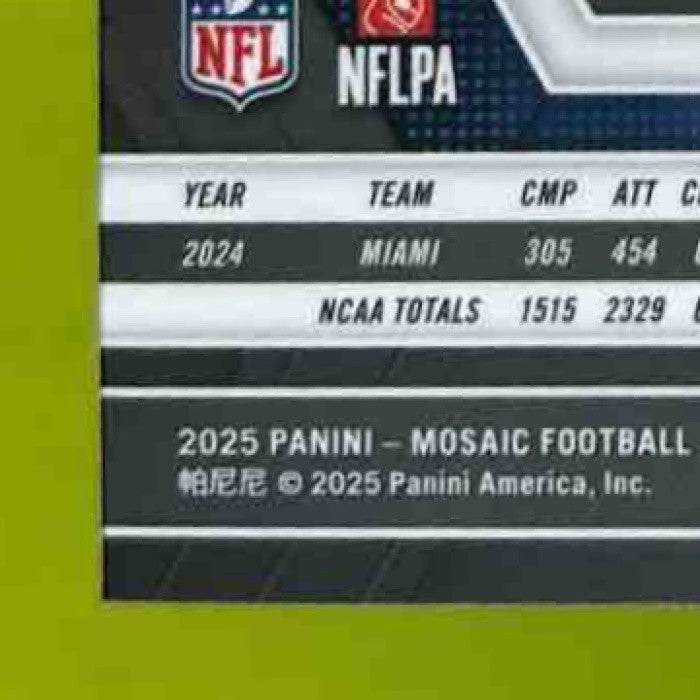 2025 Panini Mosaic Cam Ward Rookie Variation Camo Pink #272 RC Tennessee Titans