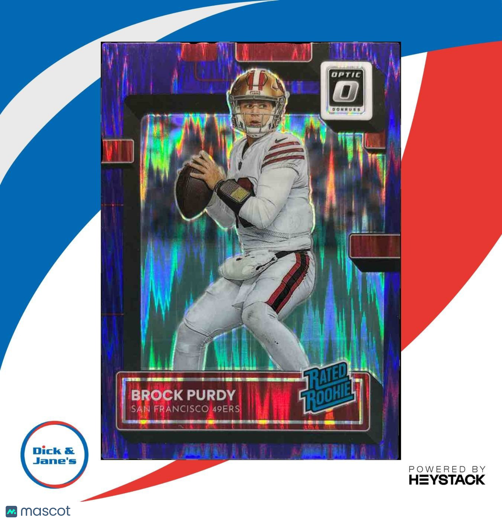 2022 Panini Donruss Optic Brock Purdy Purple Shock #277 RC San Francisco 49ers