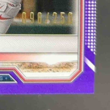 2021 Bowman Mike Trout Purple 9/250 #17 Los Angeles Angels