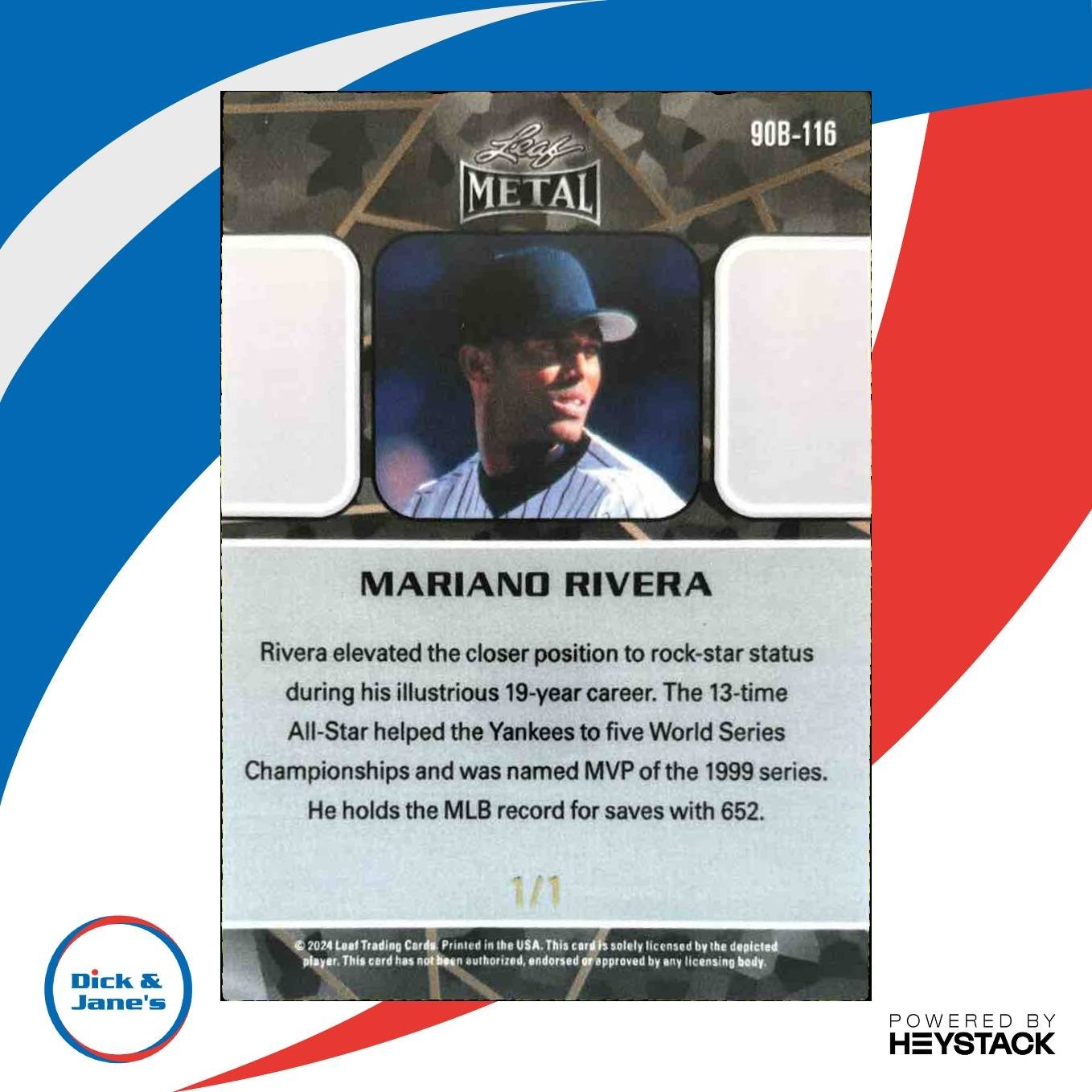 2024 Leaf Metal Mariano Rivera 1/1 #42