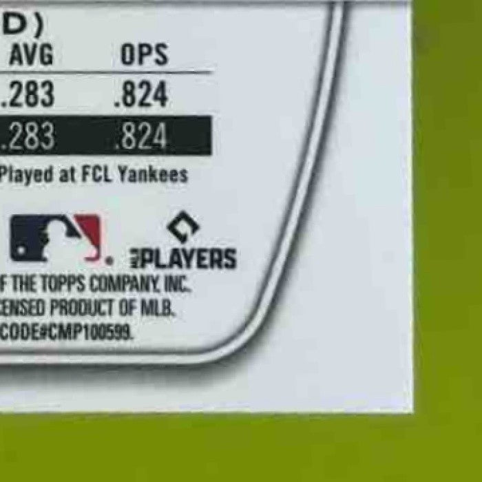 2025 Bowman Edgleen Perez Chrome Auto Green Lava /99 1st Prospect Yankees