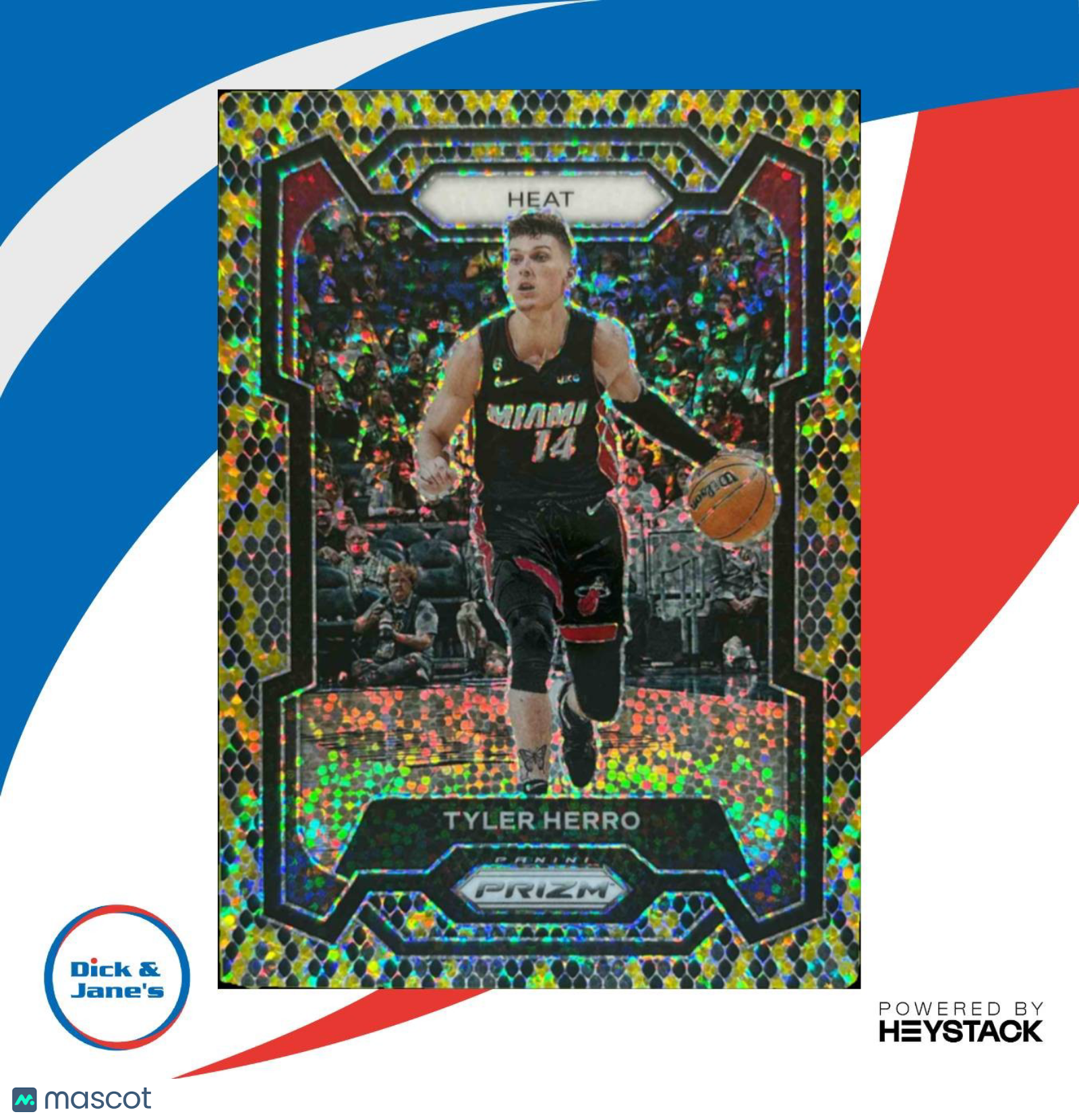 2023-24 Panini Prizm Tyler Herro King Snake SSP #32 Miami Heat