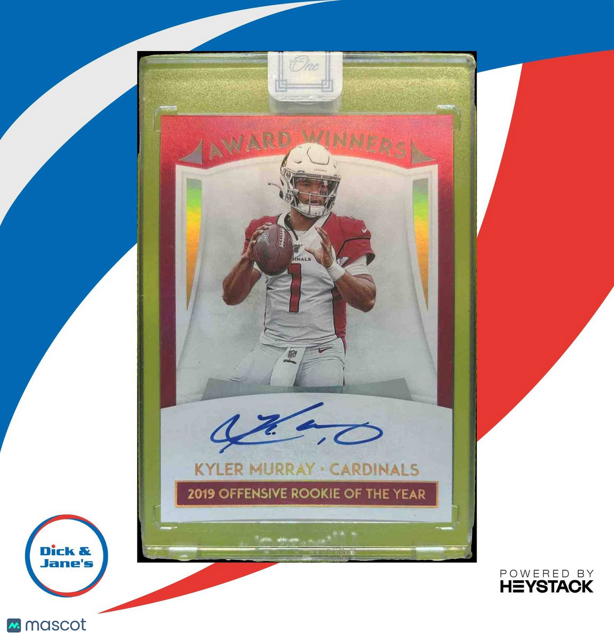 2020 Panini One Kyler Murray Award Winners #AW-KM Auto Arizona Cardinals