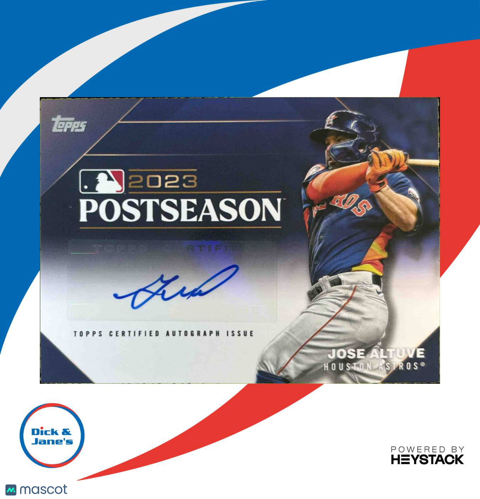 2024 Topps Jose Altuve Postseason Performance Auto 7/50 #PPA-JA Houston Astros