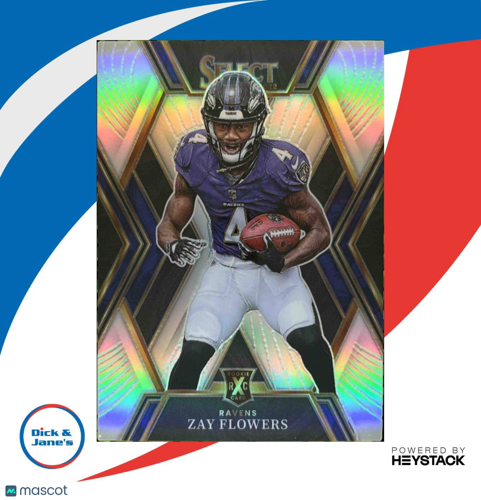 2022 Panini Select #512 Zay Flowers XRC Baltimore Ravens Rookie