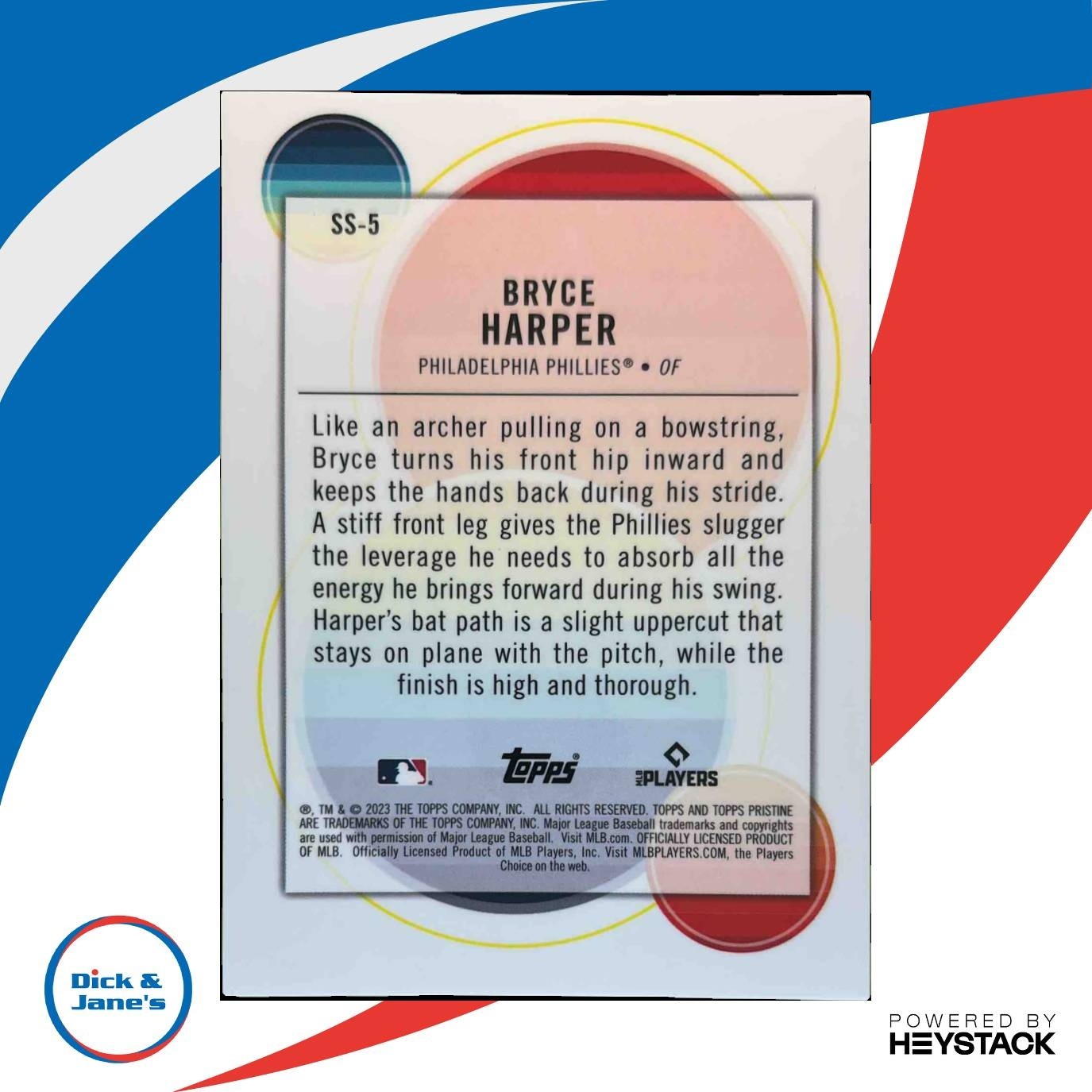2023 Topps Pristine Bryce Harper Swings of Summer #SS-5 Philadelphia Phillies