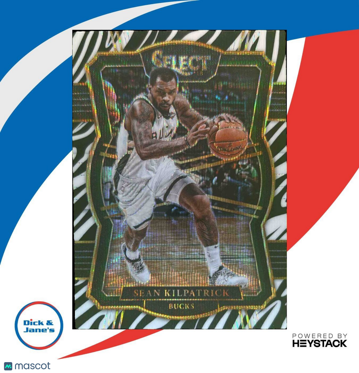2017-18 Panini Select Sean Kilpatrick Zebra Prizms #194 Milwaukee Bucks
