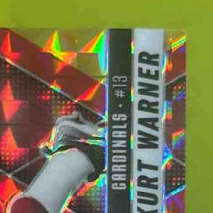 2025 Panini Mosaic Kurt Warner Hall of Fame Red & Yellow Prizm /89 Cardinals