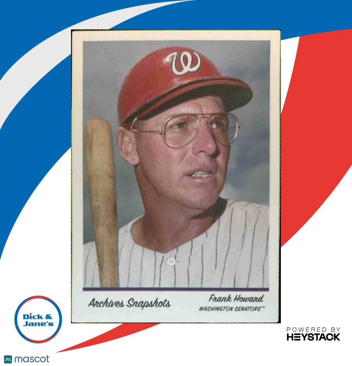 2016 Topps Archives Snapshots Frank Howard #AS-FH Washington Senators