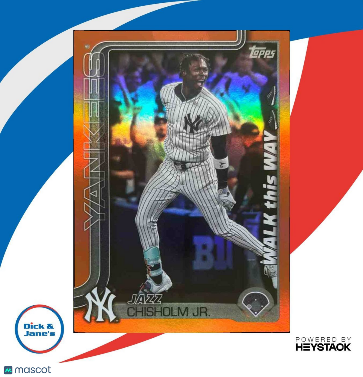 2025 Topps Jazz Chisholm Jr. Walk This Way Orange 6/25 #WTW-24 New York Yankees