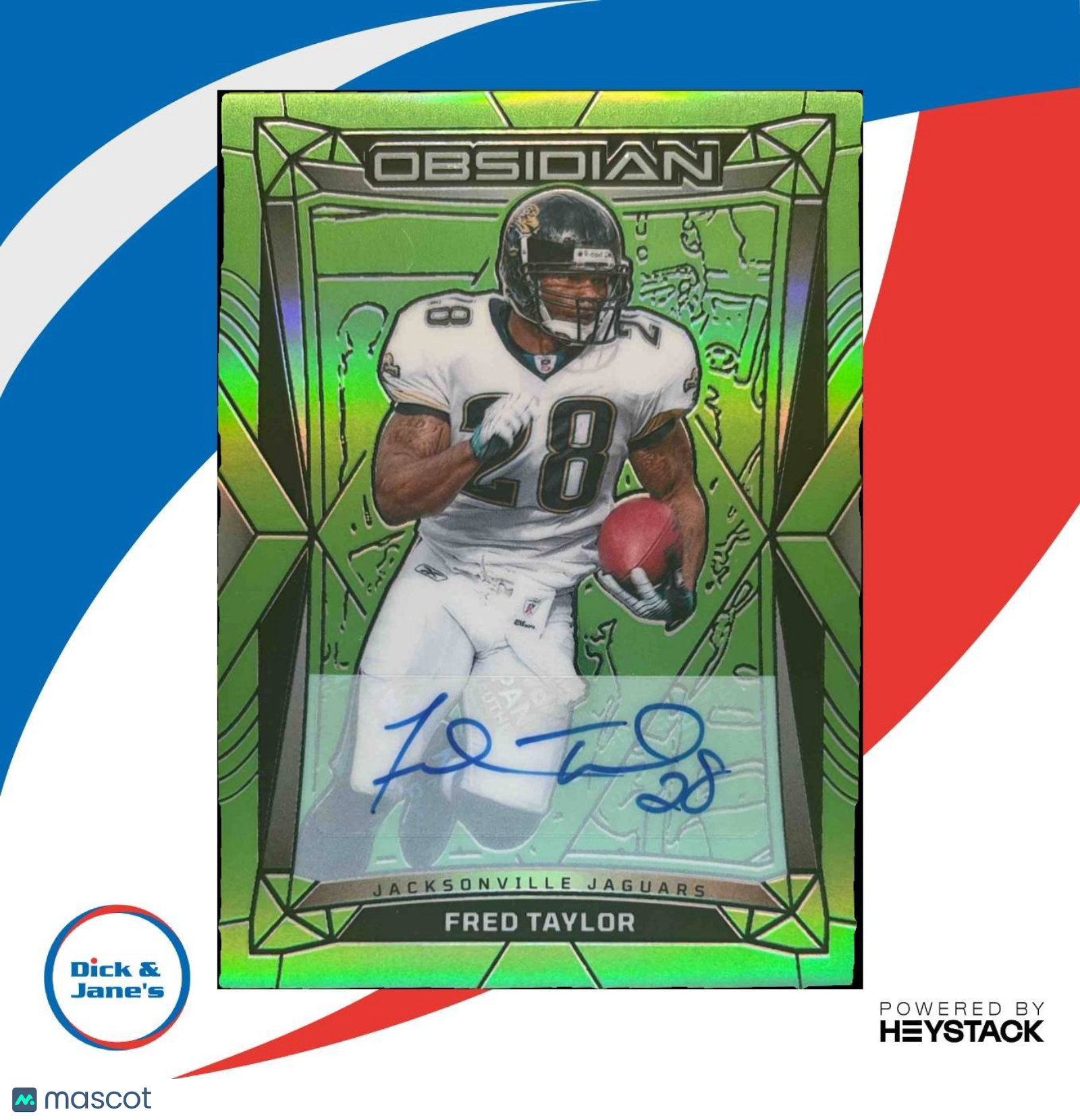 2024 Panini Obsidian Fred Taylor Signatures Green /5 Auto Jacksonville Jaguars