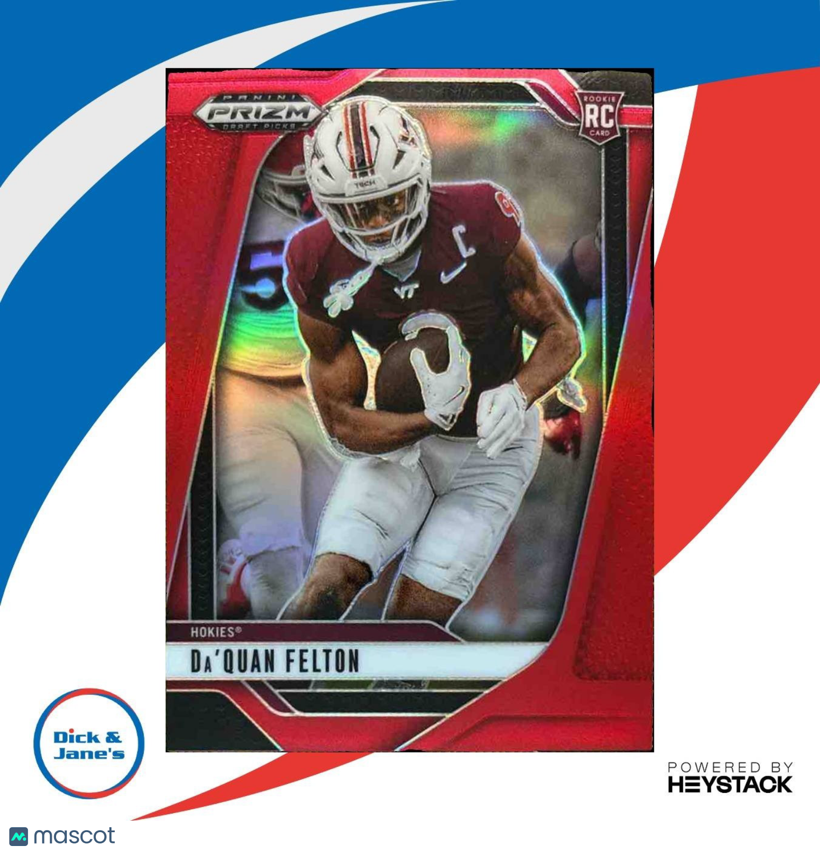 2025 Panini Prizm Draft Picks Da'Quan Felton Red /399 #146 Virginia Tech Hokies