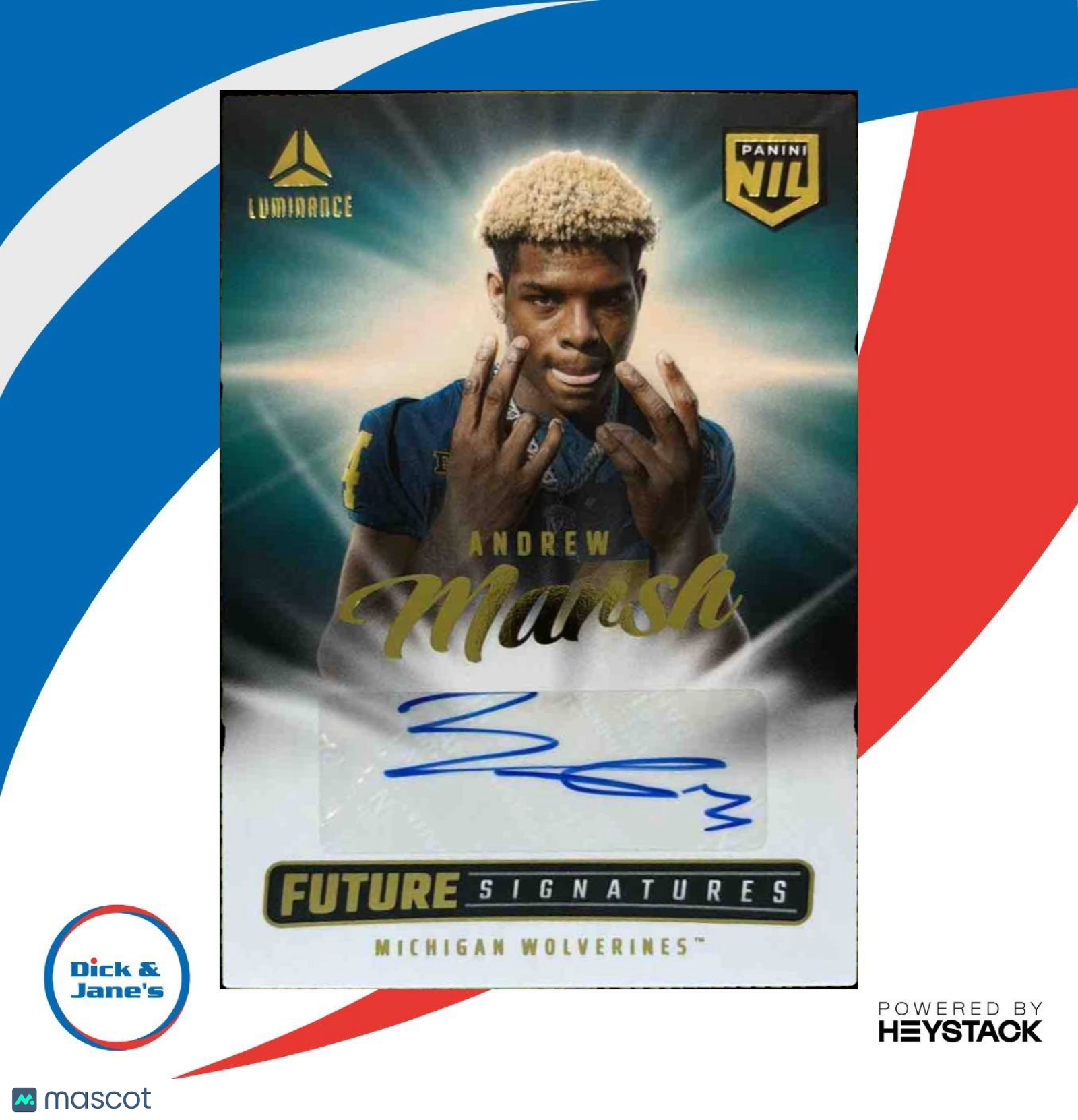 2025 Panini Luminance Andrew Marsh Future Signatures NIL Auto Wolverines