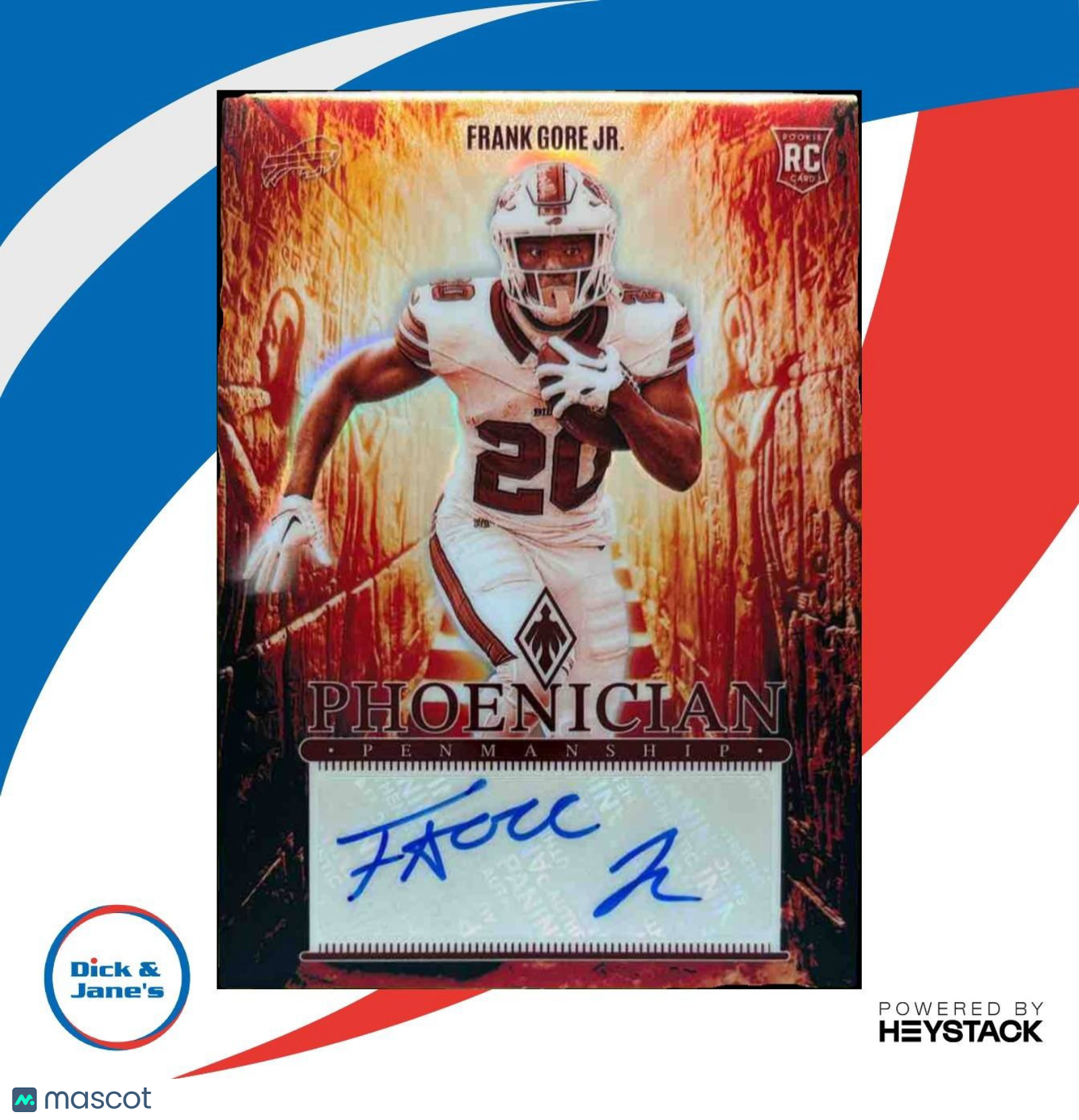 2024 Phoenix Frank Gore Jr. Phoenician Rookie Penmanship RC Auto Buffalo Bills