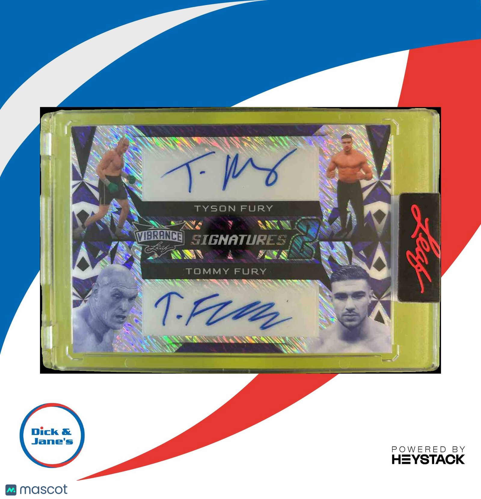 2023 Leaf Vibrance Tyson Fury Tommy Signatures 2 Shimmer /2 #VS2-19 Auto