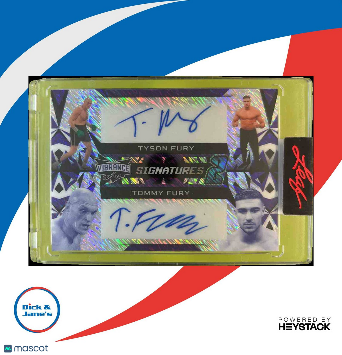 2023 Leaf Vibrance Tyson Fury Tommy Signatures 2 Shimmer /2 #VS2-19 Auto
