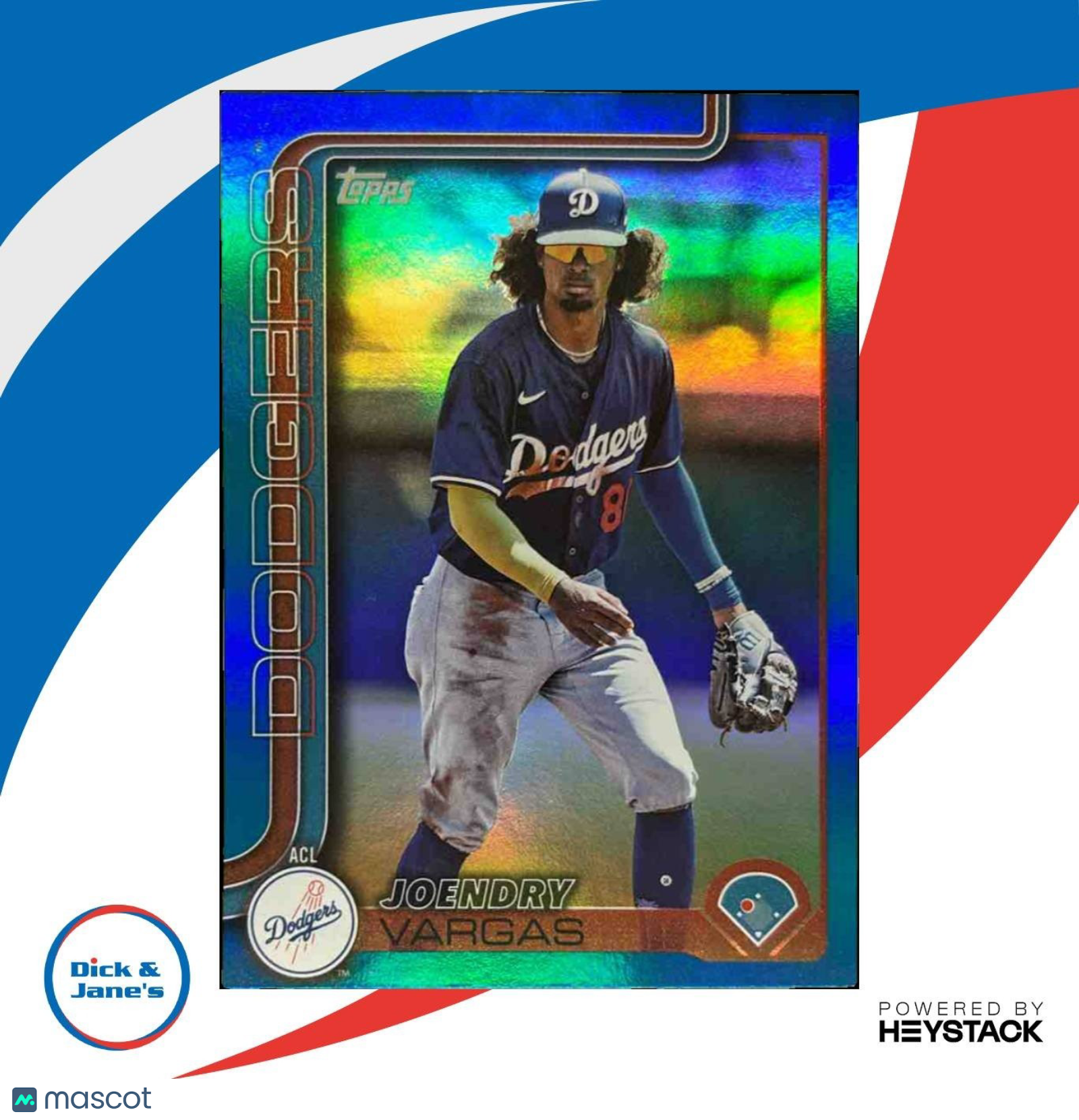 2025 Topps Pro Debut Joendry Vargas Blue Foil 117/150 #PD-47 ACL Dodgers