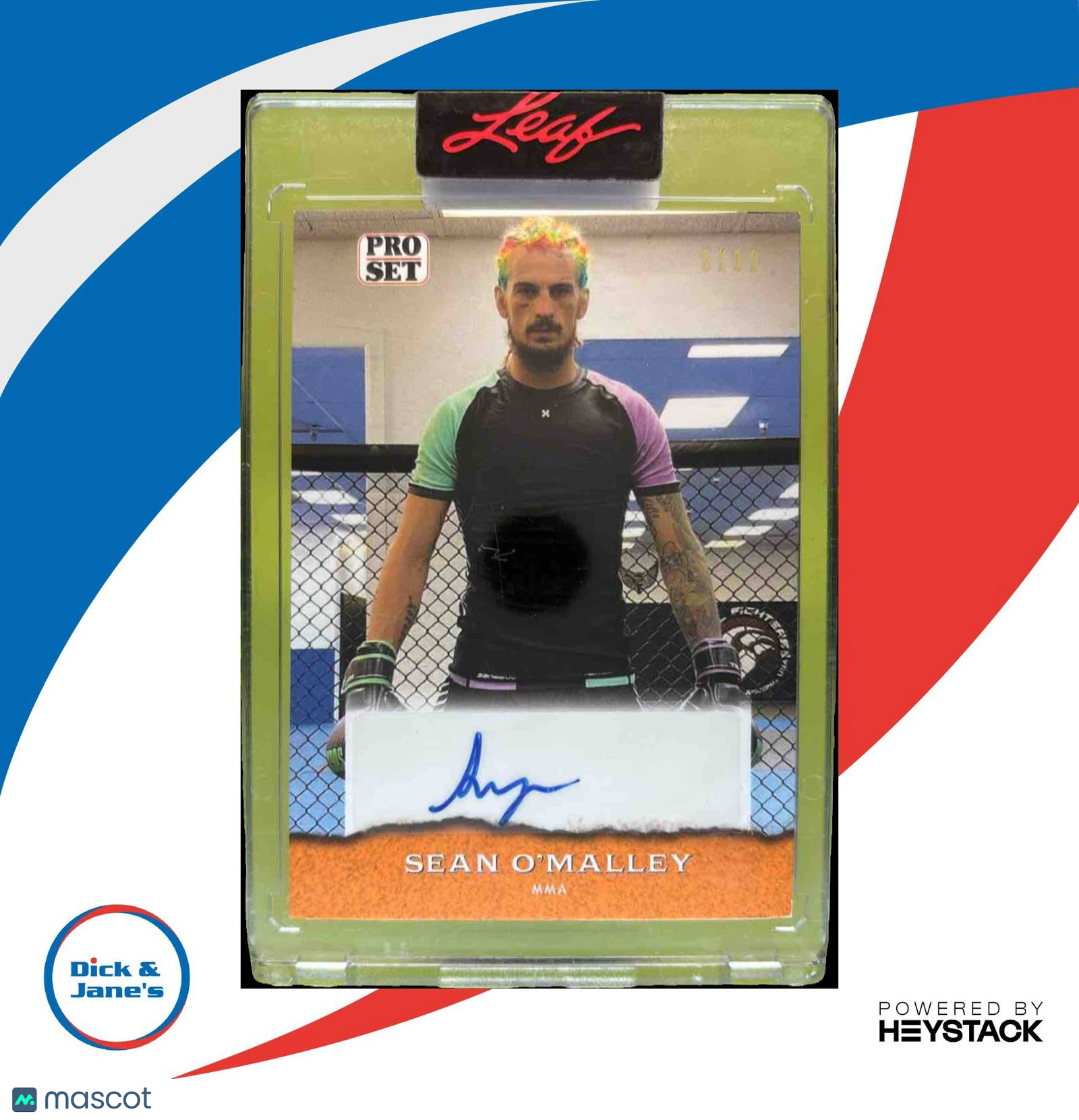 2022 Pro Set Sports Sean O'Malley Gold 1/1 #PSA-SOM Auto
