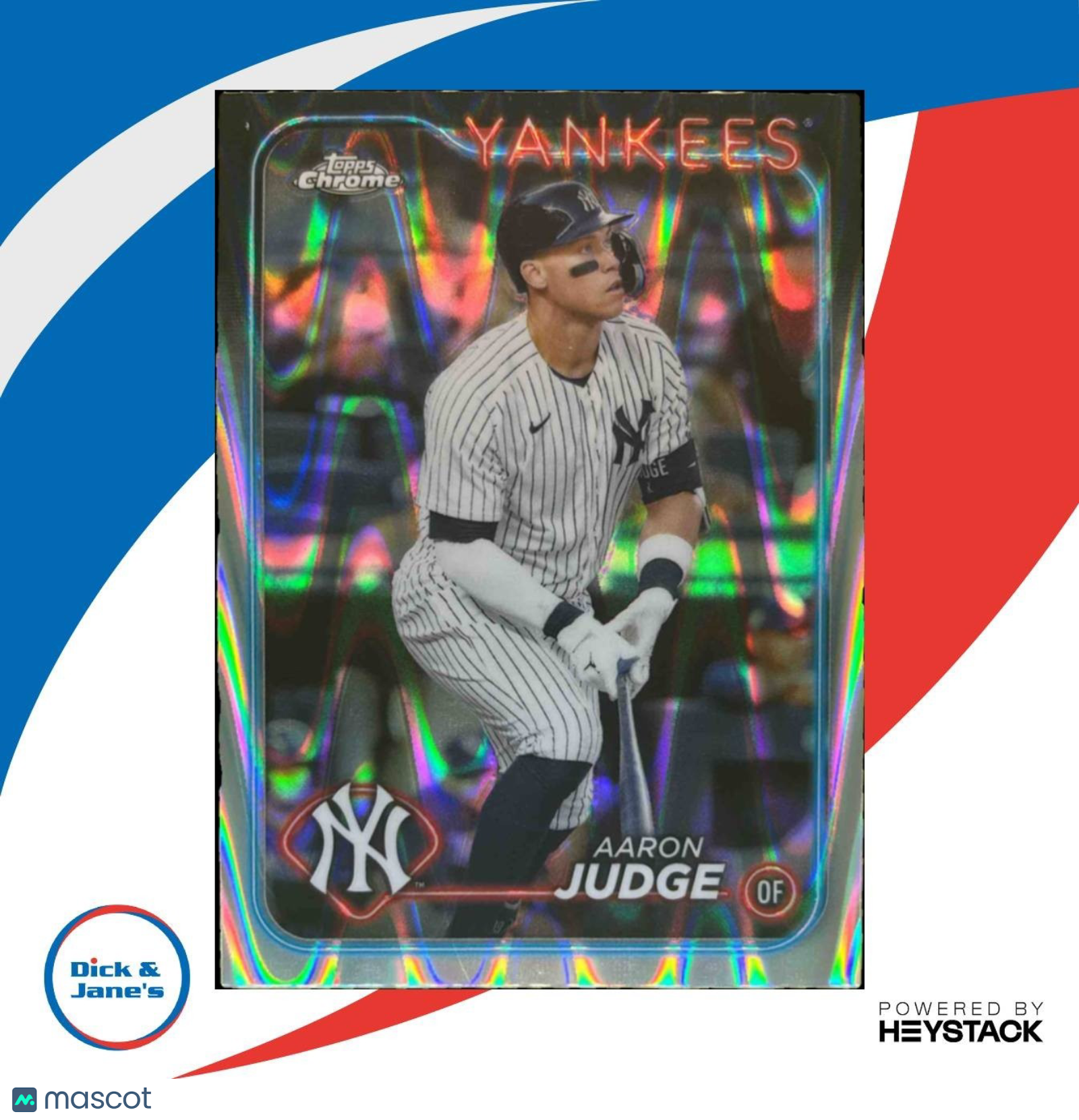 2024 Topps Chrome Aaron Judge Raywave Refractor #50 New York Yankees