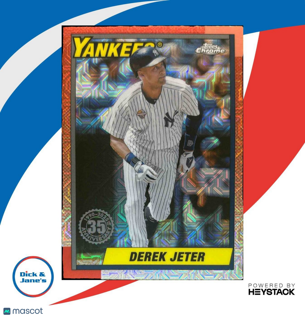 2025 Topps Derek Jeter 1990 Baseball Chrome Silver Pack #T90C-5 New York Yankees
