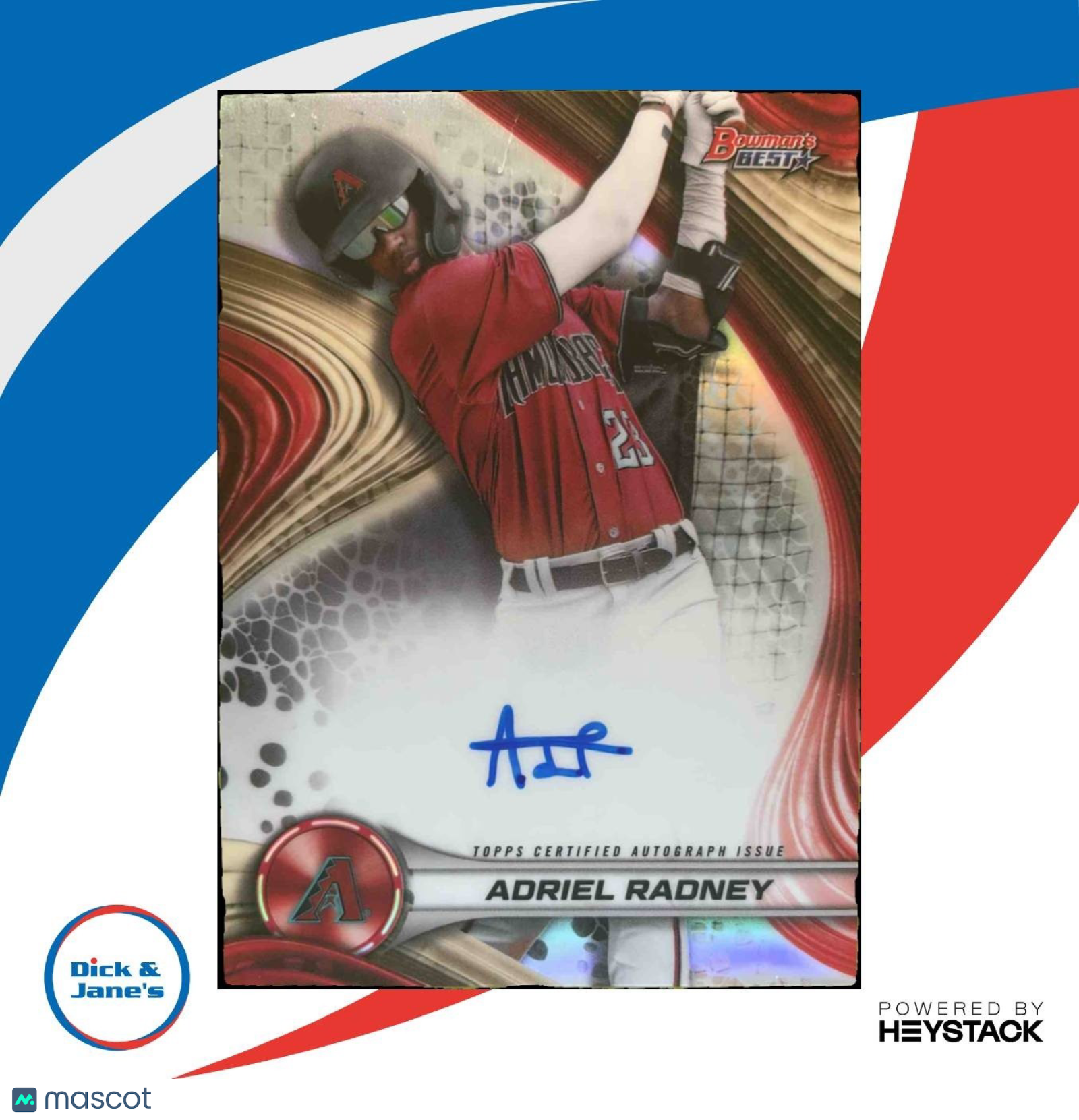 2024 Bowman's Best Adriel Radney Best of Auto #B24-ARA Arizona Diamondbacks