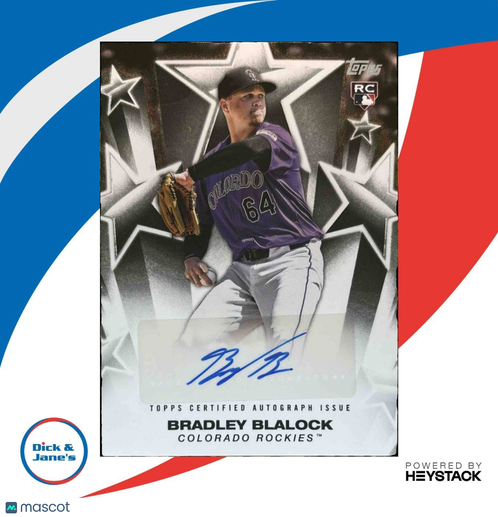 2025 Topps Bradley Blalock Baseball Stars Auto Series 2 RC Colorado Rockies