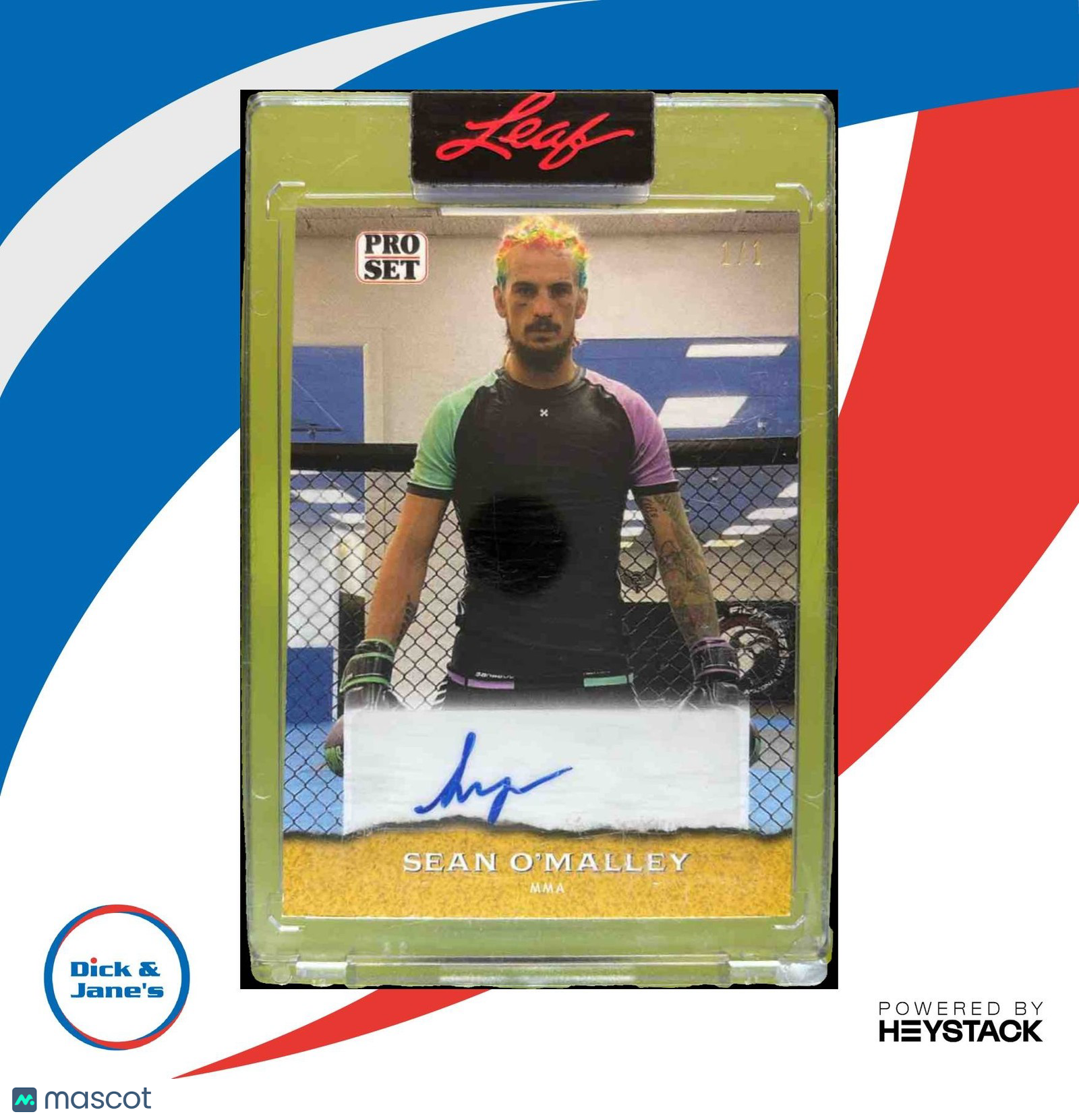2022 Pro Set Sports Sean O'Malley 1/1 #PSA-SOM Auto