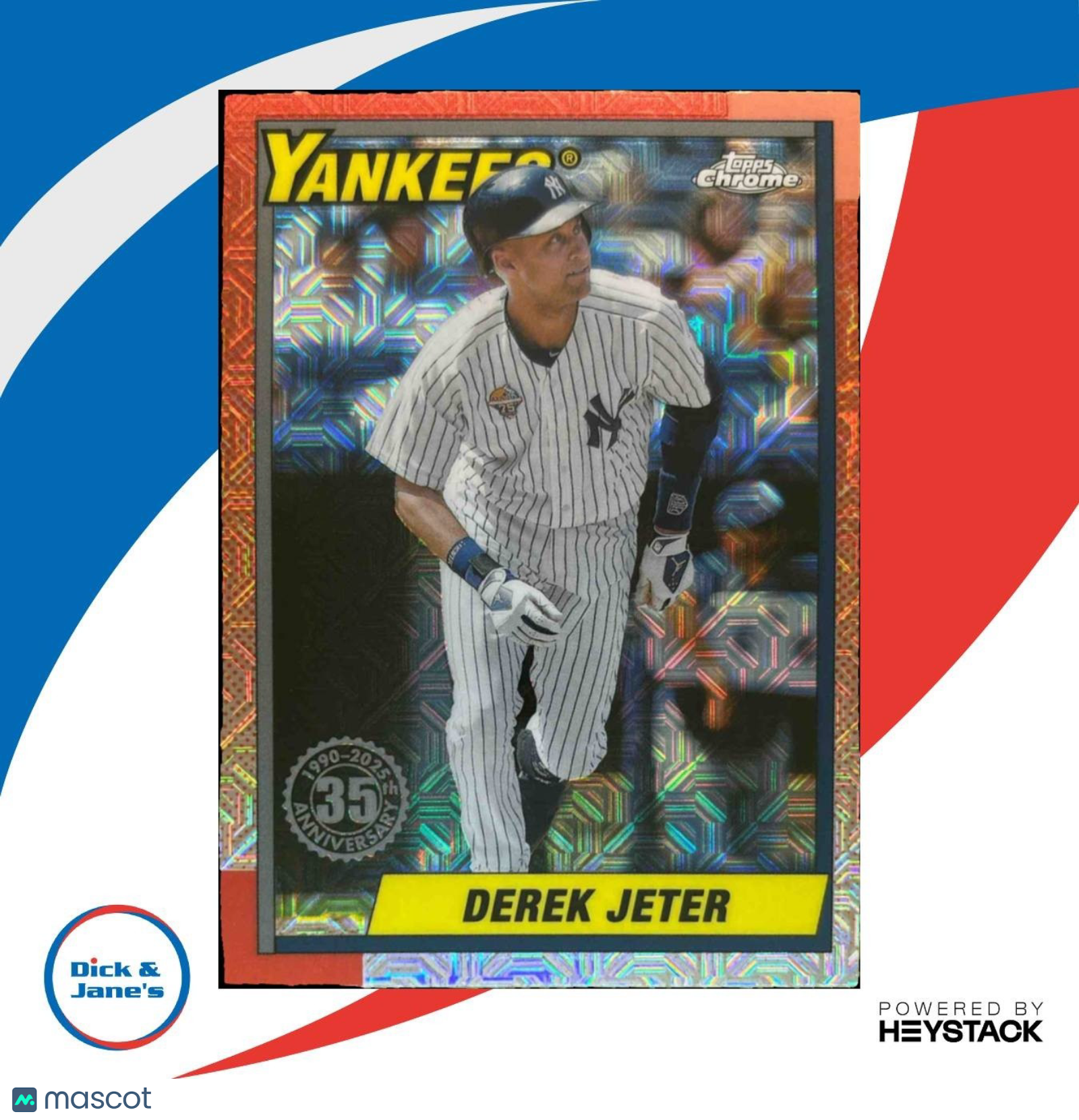 2025 Topps Derek Jeter 1990 Baseball Chrome Silver Pack #T90C-5 New York Yankees