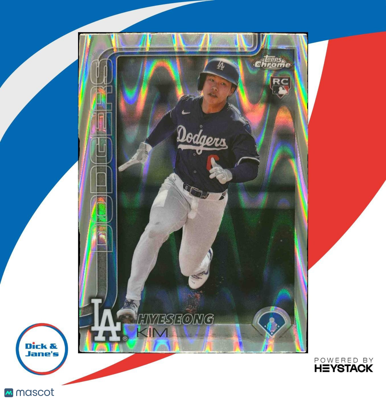 2025 Topps Chrome Hyeseong Kim RayWave Refractor #152 RC Los Angeles Dodgers