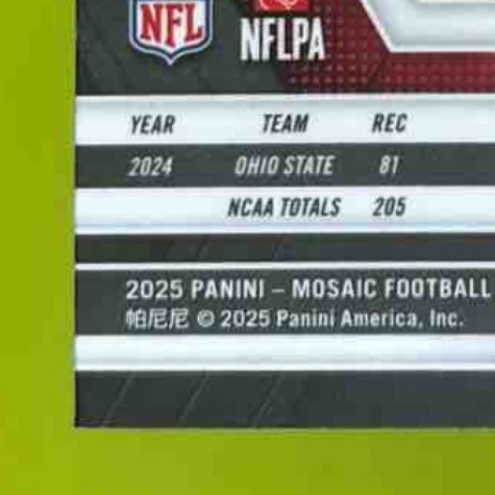 2025 Panini Mosaic Emeka Egbuka Rookies Camo Pink Prizm #376 RC Buccaneers