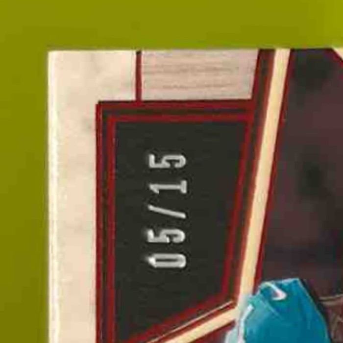2023 Panini One Travis Etienne Jr. Lone Star Auto NIKE Patch Red /15 Jaguars
