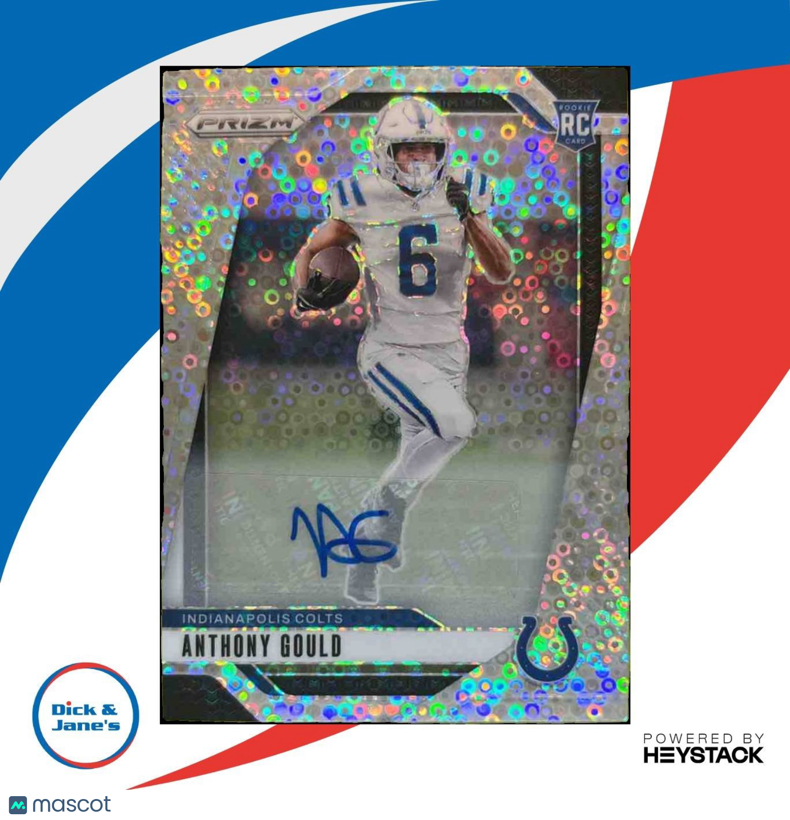 2024 Panini Prizm Anthony Gould Auto No Huddle #305 RC Indianapolis Colts
