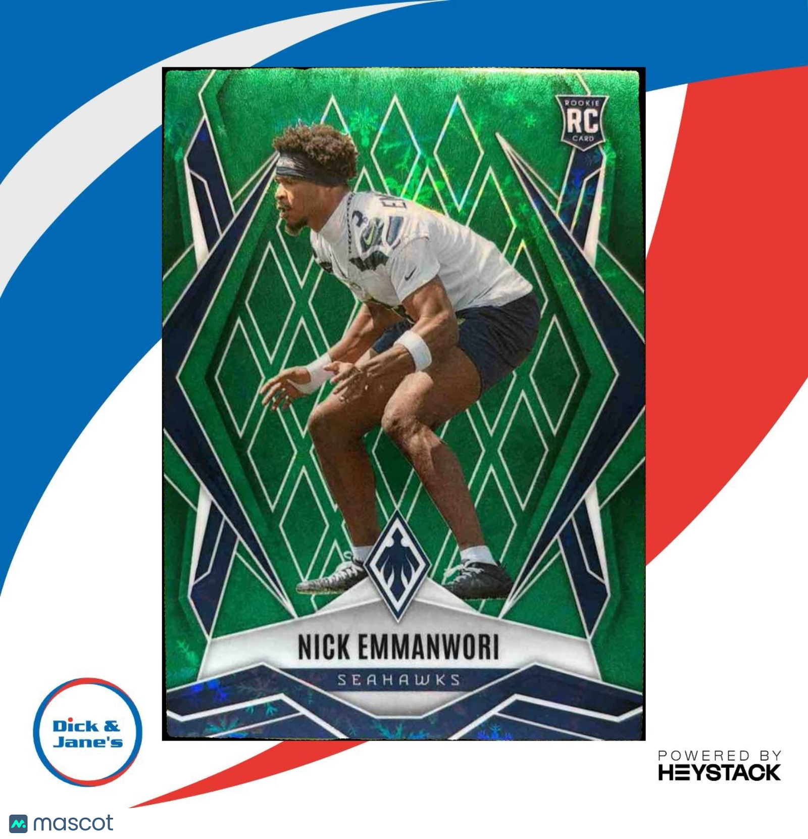 2025 Panini Phoenix Nick Emmanwori Green Winter 8/149 #245 RC Seattle Seahawks