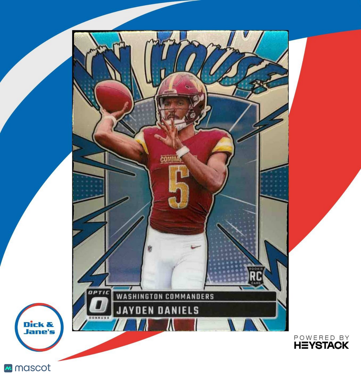 2024 Panini Donruss Optic Jayden Daniels My House! #9 RC Washington Commanders