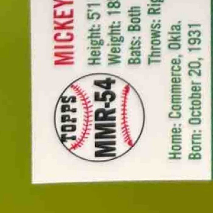 2008 Topps Mickey Mantle Reprints Gold #MMR-54 New York Yankees