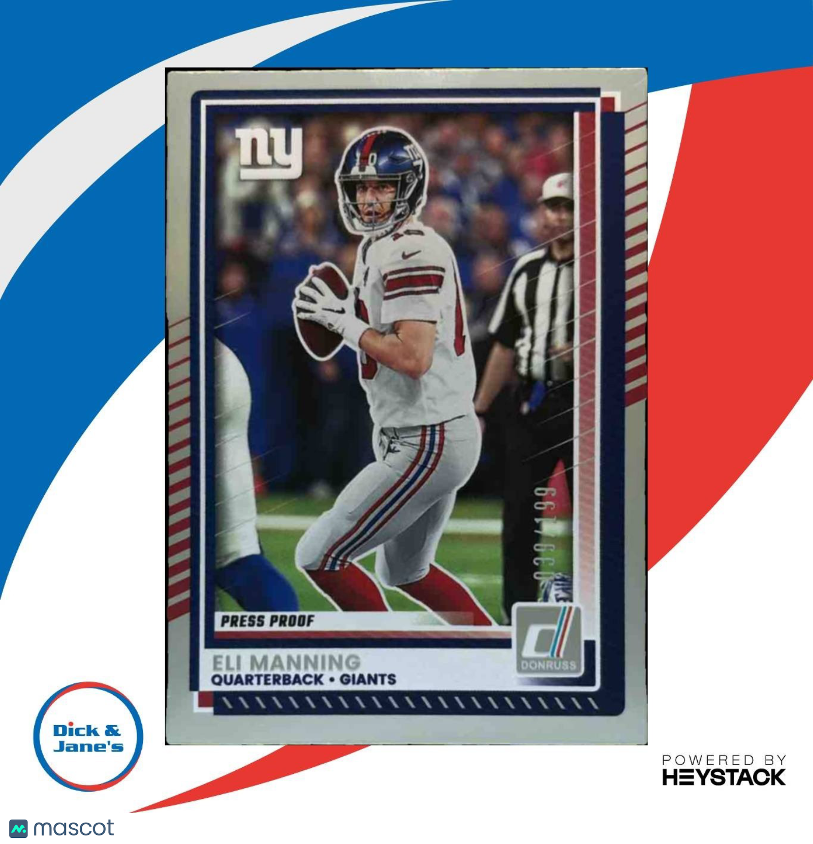 2025 Panini Donruss Eli Manning Press Proof Silver 99/199 #275 New York Giants