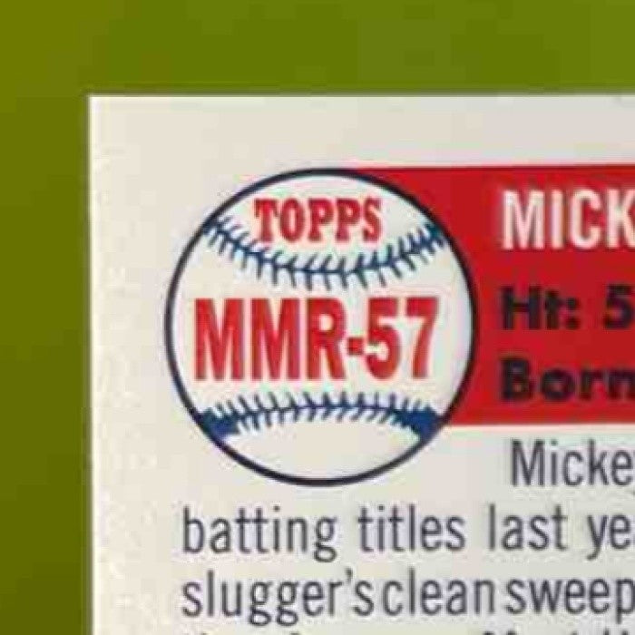 2007 Topps Mickey Mantle GAME USED Memorabilia #MMR-57 MEM New York Yankees