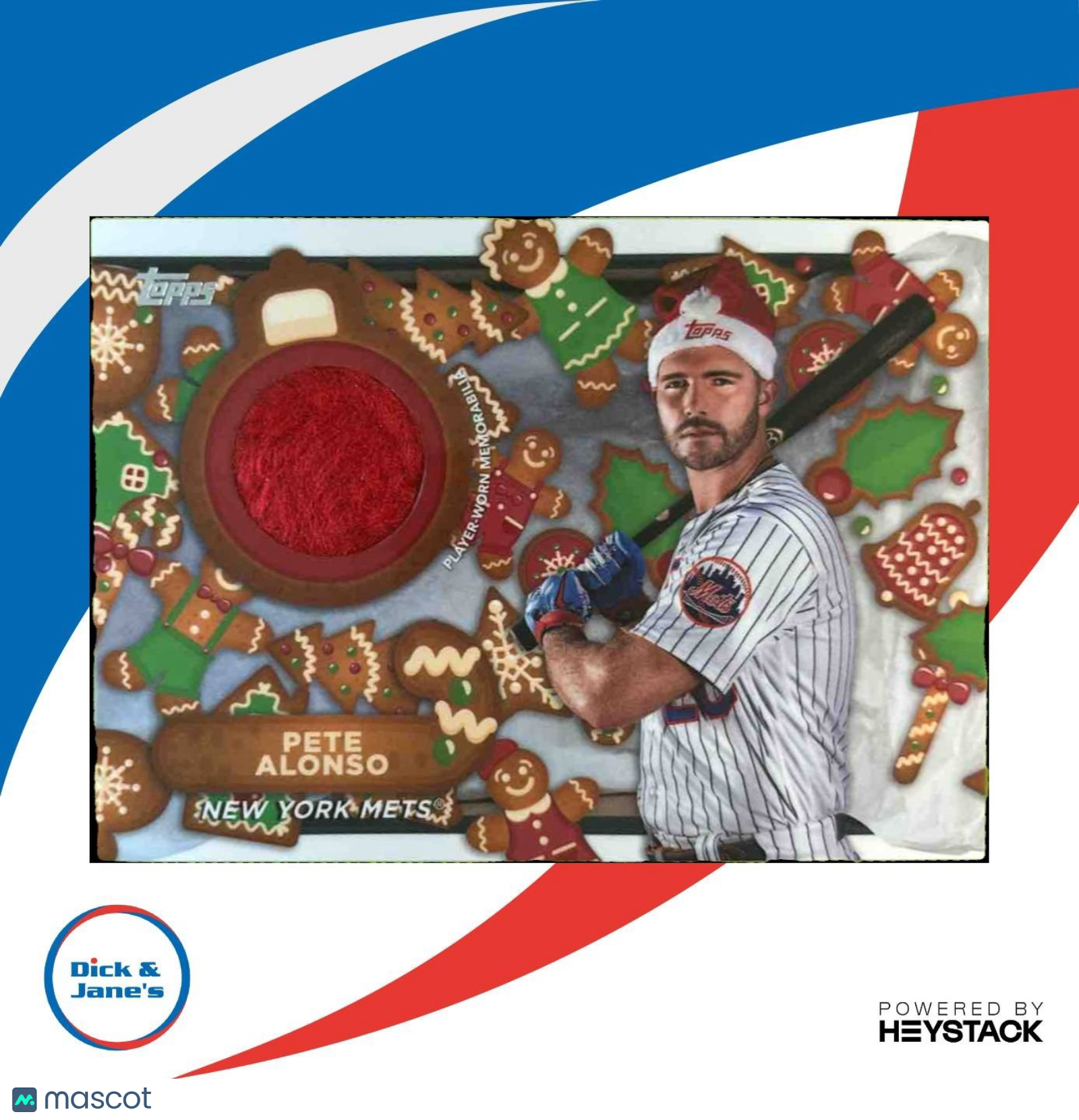 2023 Topps Holiday Pete Alonso Relics 44/75 #HRC-PA MEM New York Mets