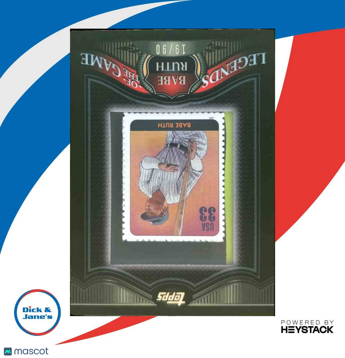 2009 Topps Babe Ruth Legends of the Game Framed Stamps /90 #BR4 New York Yankees