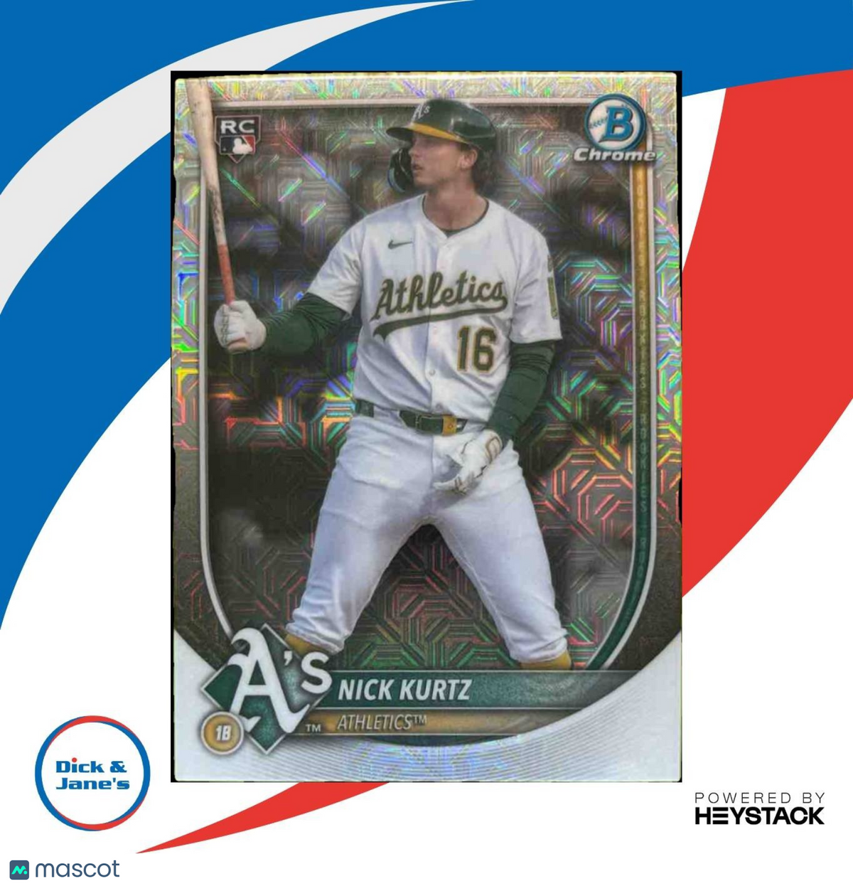 2025 Bowman Chrome Mega Box Nick Kurtz Mojo Refractor #93 RC Athletics