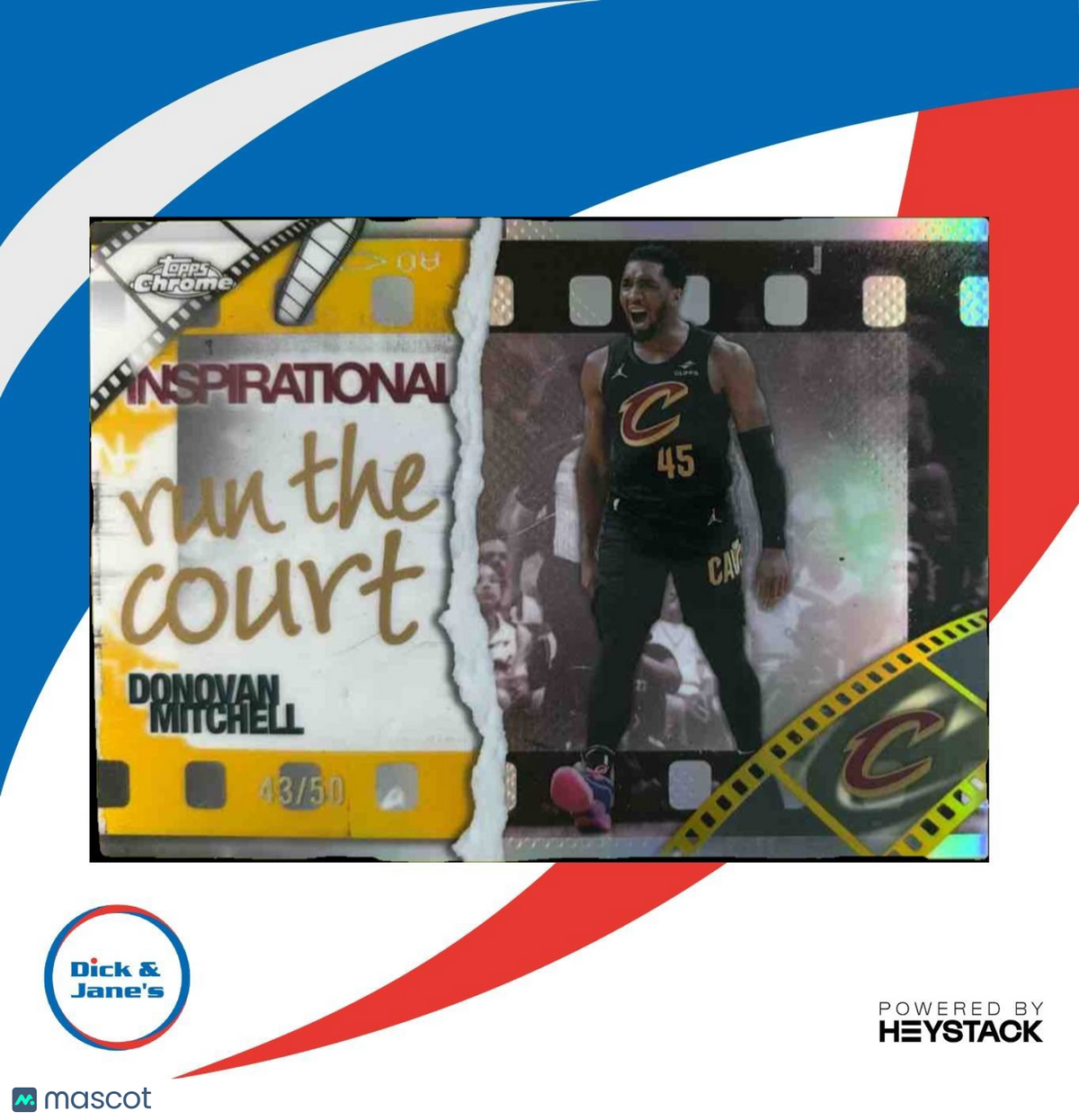 2025-26 Topps Chrome Donovan Mitchell Inspirational Gold /50 Cleveland Cavaliers