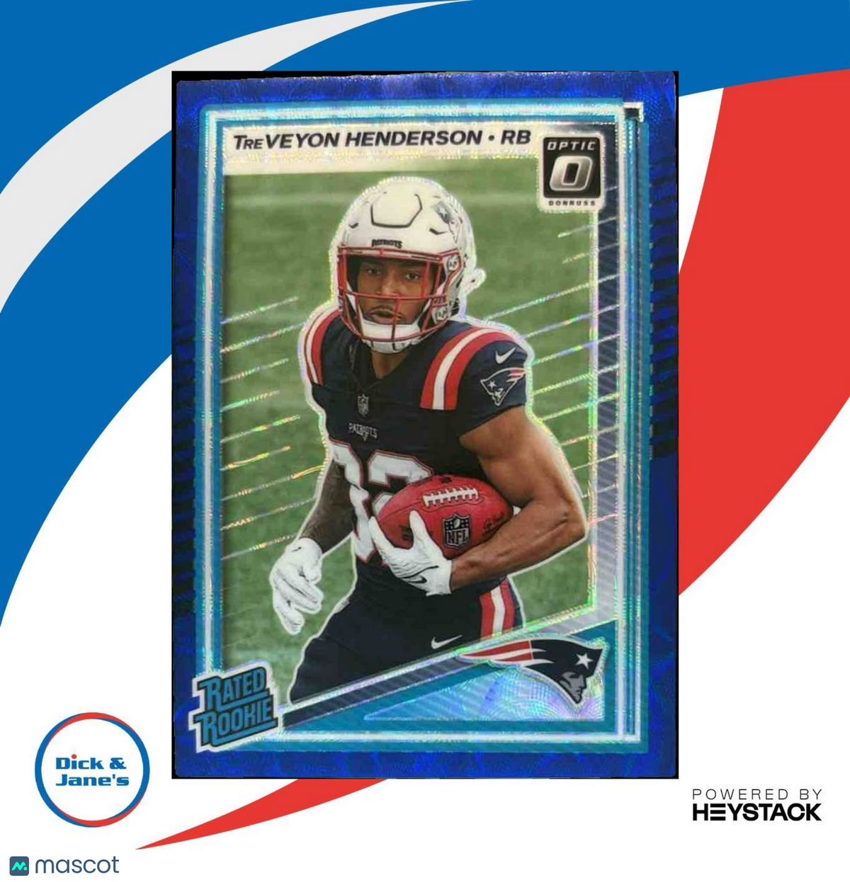 2025 Donruss Optic TreVeyon Henderson Purple Shock #248 New England Patriots